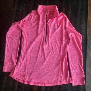 Under Armour Pink Long Sleeve Quarter-Zip Top, M